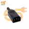 C16 10A 250V rewireable 3 pin male inlet module plug power supply socket pack of 1pcs