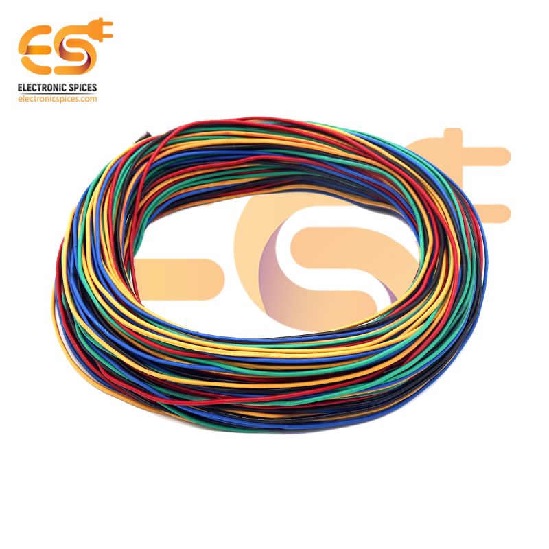 Combo of 5 type wires 10 meter each (Red, Black, Yellow, Blue, Green)