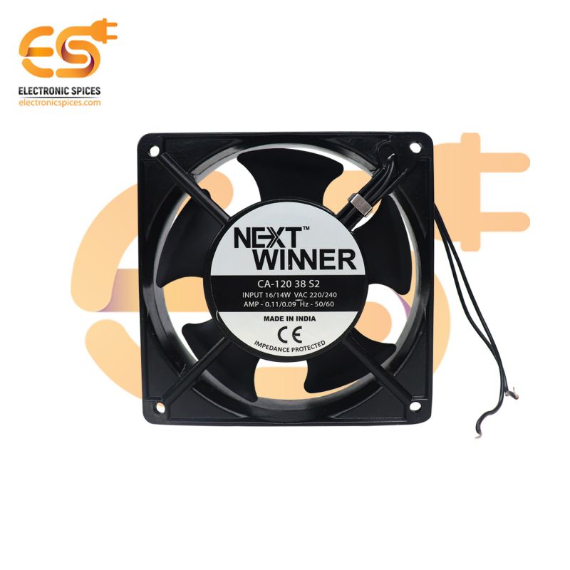 Next Winner MADE IN INDIA 12038 4.75 inch (120x120x38mm) Brushless 240V AC 16W exhaust cooling fans pack of 10pcs