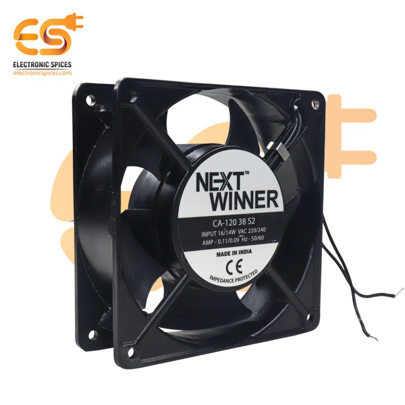 Next Winner MADE IN INDIA 12038 4.75 inch (120x120x38mm) Brushless 240V AC 16W exhaust cooling fans pack of 10pcs