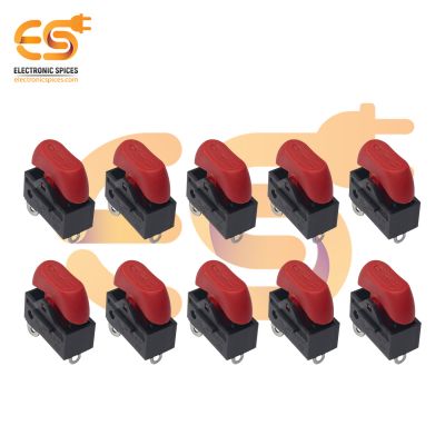 XW-603 6A 250V AC 3pin SPCO red color plastic rocker switches pack of 5pcs