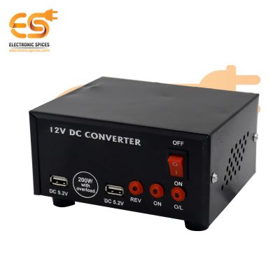 12V DC to 220V AC 200 watt Power converter with two 5.2V DC USB output (DC to AC converter)