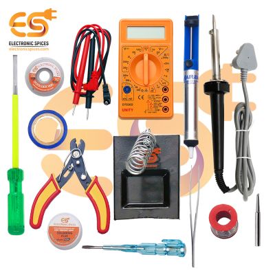13 in 1 combo of 60 watt soldering iron starter kit for project work