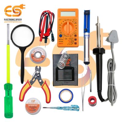 14 in 1 combo of 60 watt soldering iron starter kit for project work