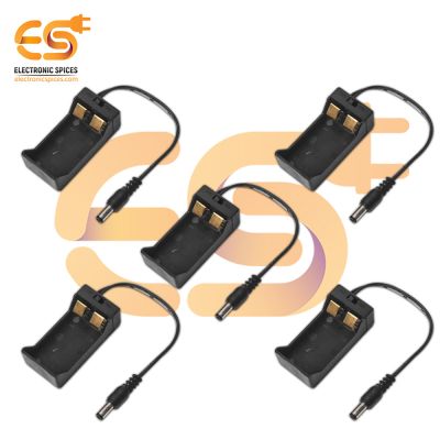 9V Battery Holder Plastic Case with 3.5mm Jack Pack of 10 (1 x 9V = 9 Volt)