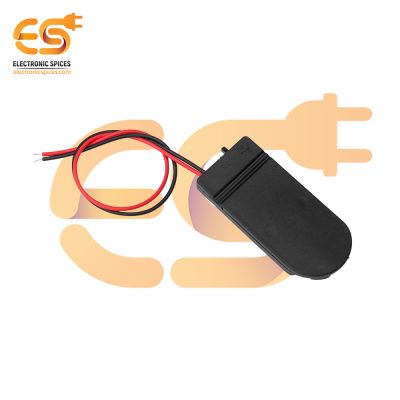 2032 3V Dual Battery holder plastic case with cover pack of 1 (2 x 3V = 6Volt)