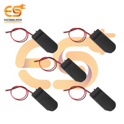 2032 3V Dual Battery holder plastic case with cover pack of 10 (2 x 3V = 6Volt)