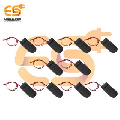 2032 3V Dual Battery holder plastic case with cover pack of 100 (2 x 3V = 6Volt)