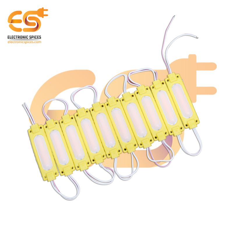 12V 2W Bright yellow color waterproof LED module pack of 50pcs