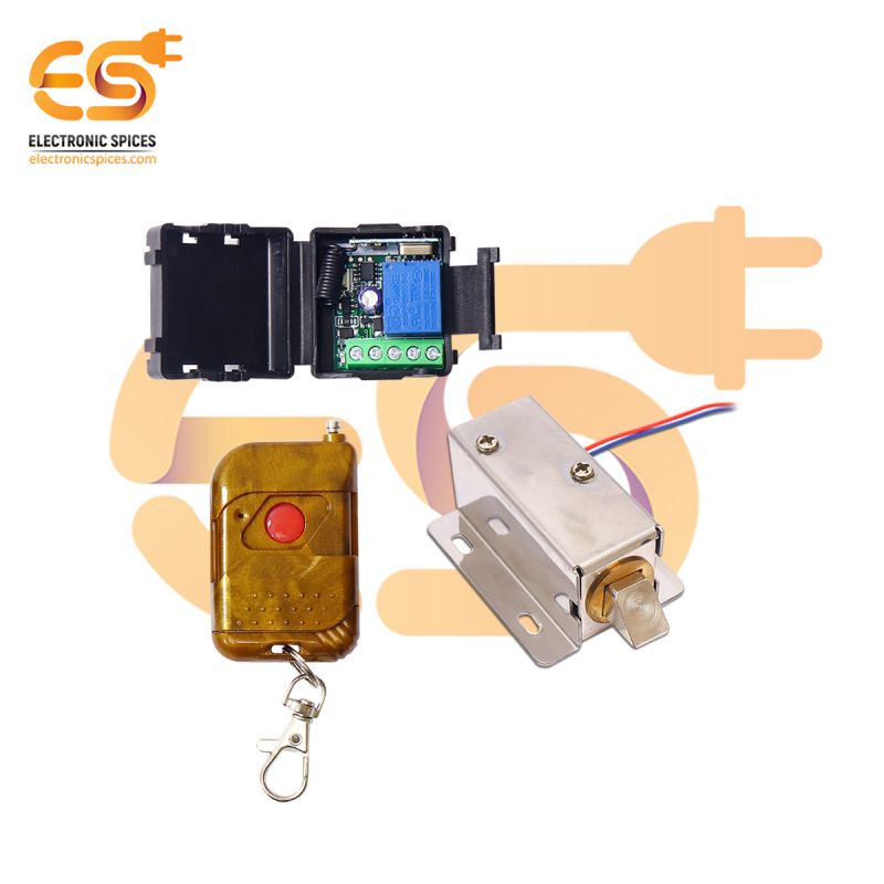12V DC Electric lock door assembly solenoid small electric lock with wireless remote