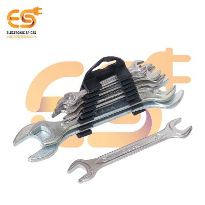 Double open ended spanner set 8 pieces 4mm to 22mm
