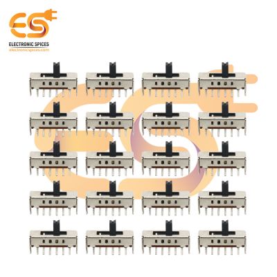 SS14D01 0.3A 30V SP4T 6 pin metal body panel mount plastic handles slide switches pack of 100pcs