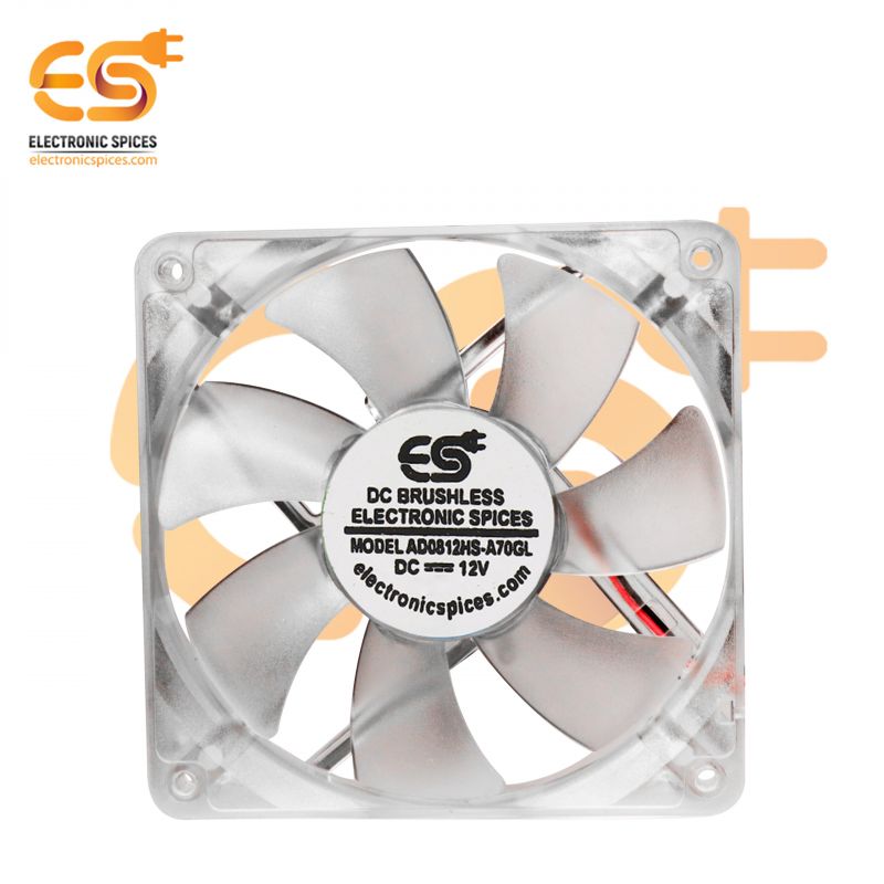 12038 4.75 inch (120x120x38mm) Transparent Brushless 12V DC exhaust cooling fan single piece