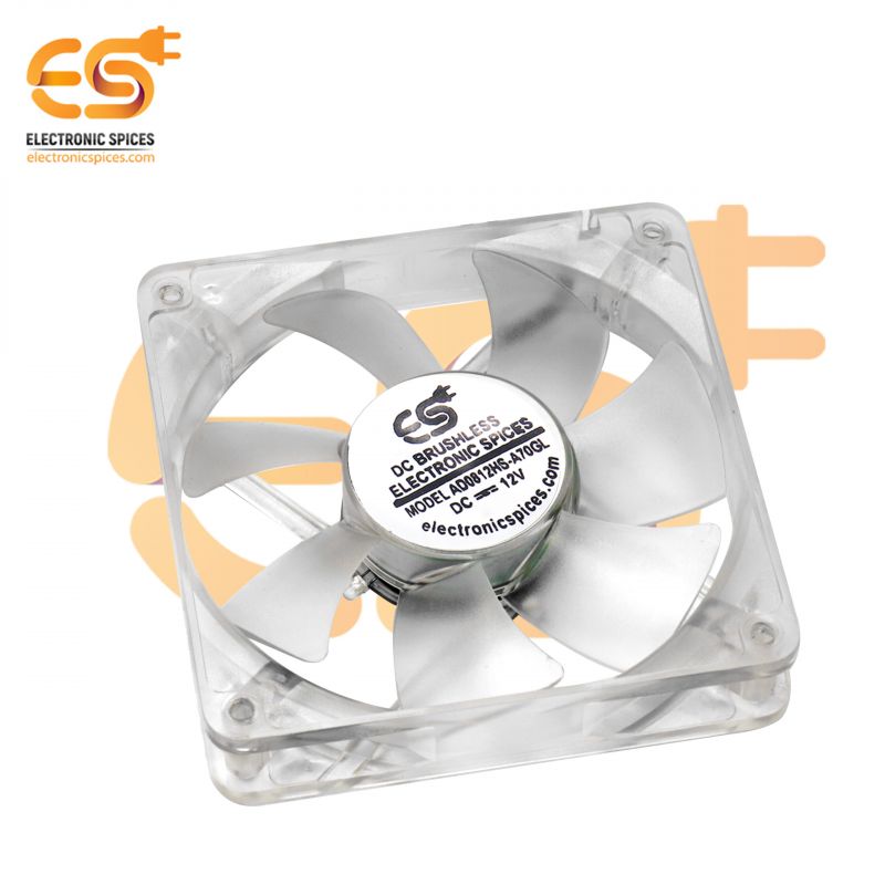 12038 4.75 inch (120x120x38mm) Transparent Brushless 12V DC exhaust cooling fan single piece