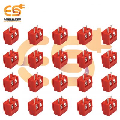 KF128-5-2P 10A 2 pin 5mm pitch Red color PCB mount terminals block connectors pack of 500pcs
