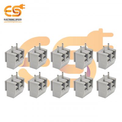 KF128-5-2P 10A 2 pin 5mm pitch Grey color PCB mount terminal block connectors pack of 50pcs