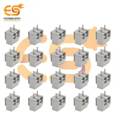 KF128-5-2P 10A 2 pin 5mm pitch Grey color PCB mount terminals block connectors pack of 500pcs