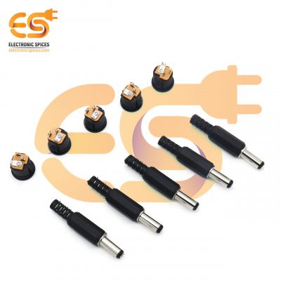 3.5mm Male plug and Female jack 3 pin PCB Panel mount DC power connector pack of 50 pair