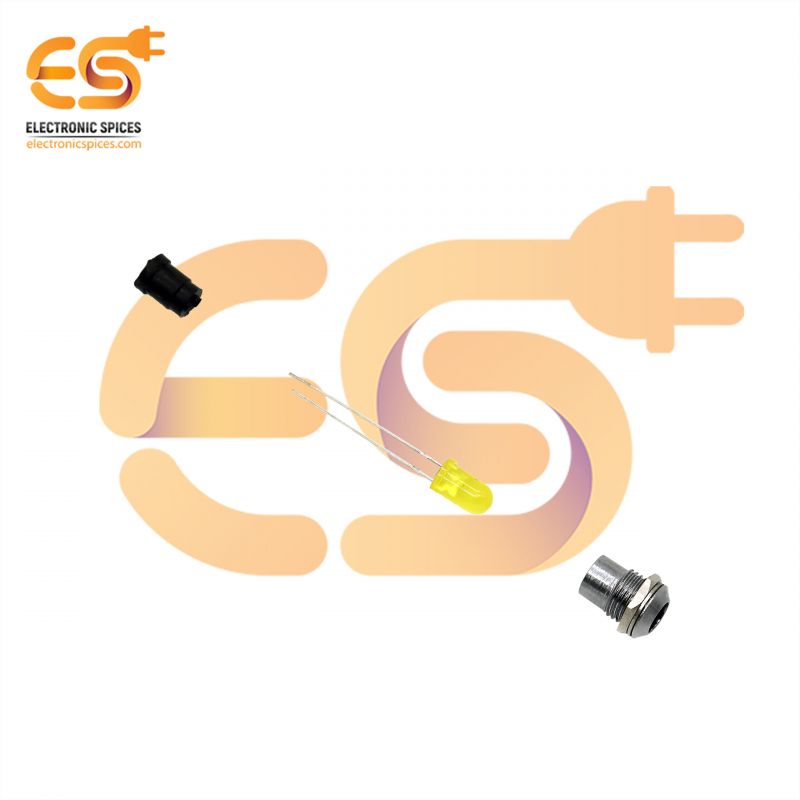 Buy 5mm Metal LED Light mounting holder pack of 10pcs | Electronicspices