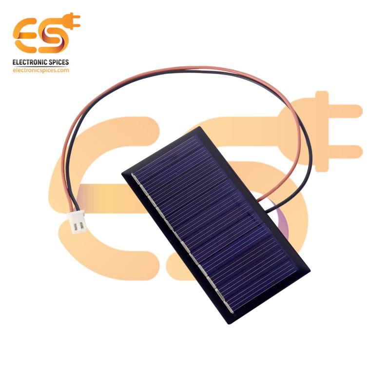 80mm x 40mm 6V 60mAh Rectangle shape polycrystalline mini epoxy solar panels with wire attach pack of 1pcs