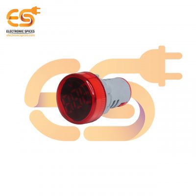 220V 20mA AC and DC flush panel mount Digital voltmeter LED Indicator light Red color