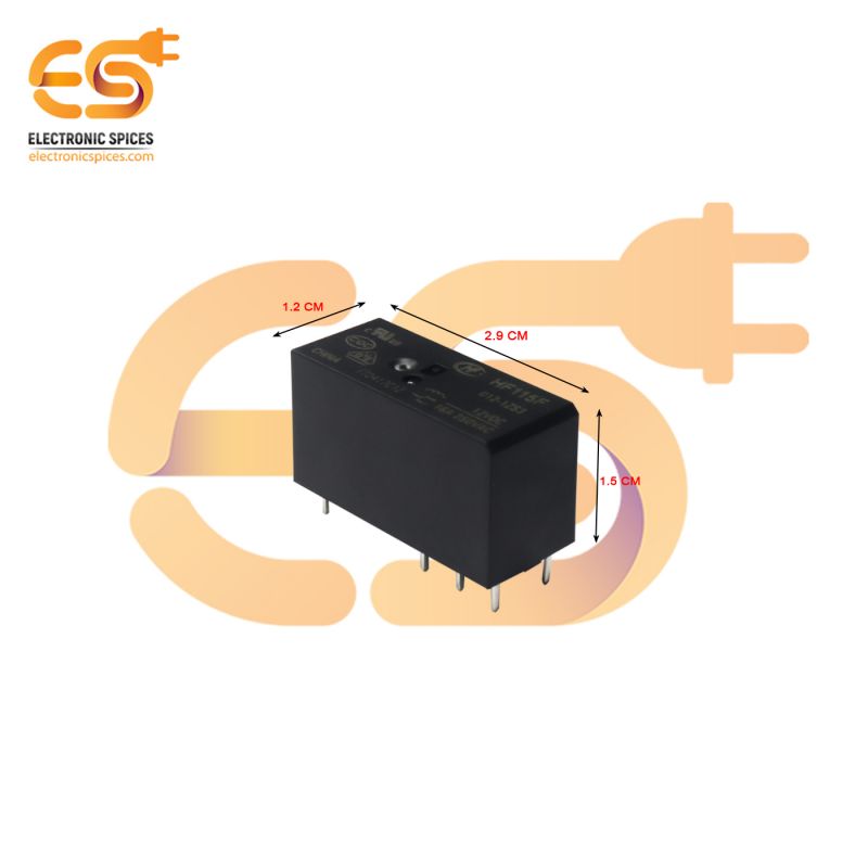 12V DC 250V AC 16A 6 Terminal NO HF115F-I/012-1HS3A Switching current PCB panel mounts power relay pack of 10pcs