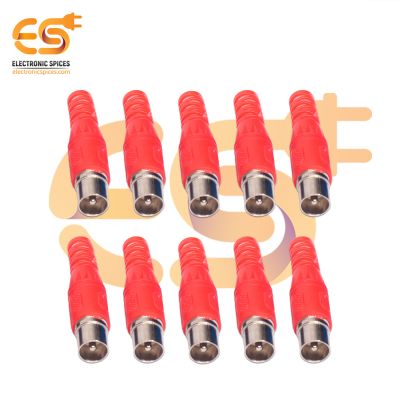 Red color RCA Male plug solder audio connectors pack of 50pcs
