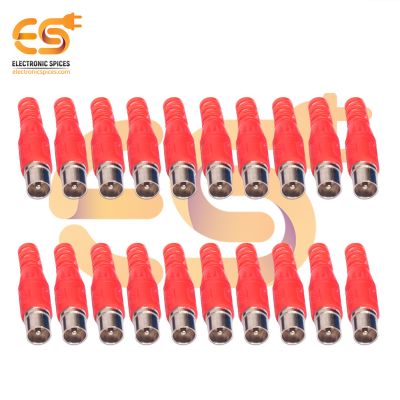 Red color RCA Male plugs solder audio connectors pack of 100pcs