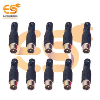 Black color RF Male plug solder audio connectors pack of 50pcs