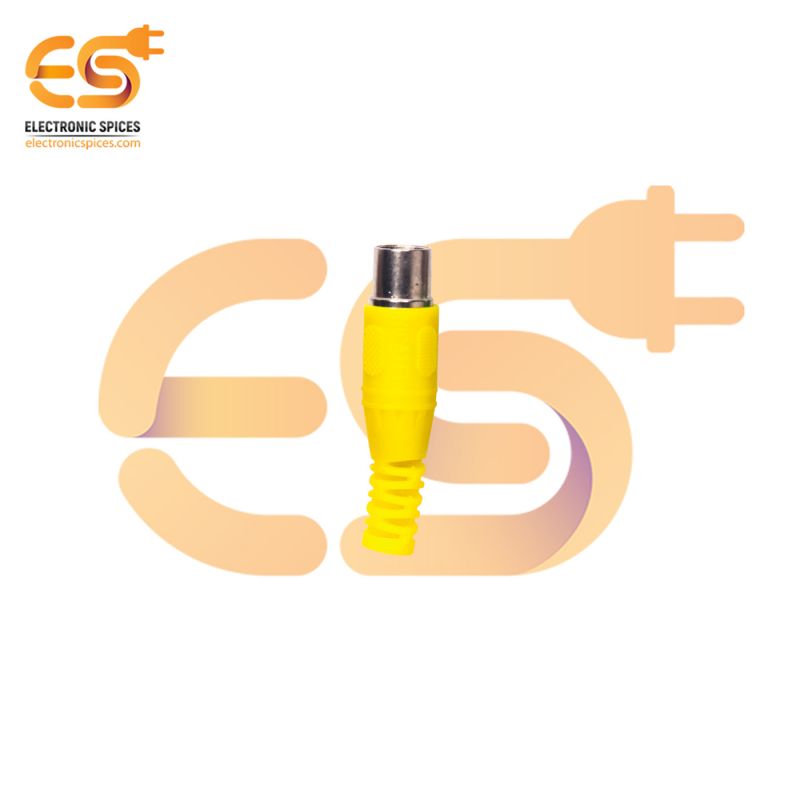 Yellow color RCA Male plug solder audio connectors pack of 50pcs