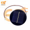 80mm diameter 6V 80mAh Circle shape polycrystalline mini epoxy solar panels with JST connectors pack of 10pcs