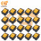 KCD4 16A 250V AC Yellow color 4 pin DPDT heavy duty plastic rocker switch with indicators pack of 50pcs