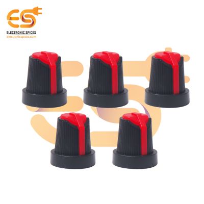 Red color Potentiometer knob Rotary switch cap pack of 10pcs
