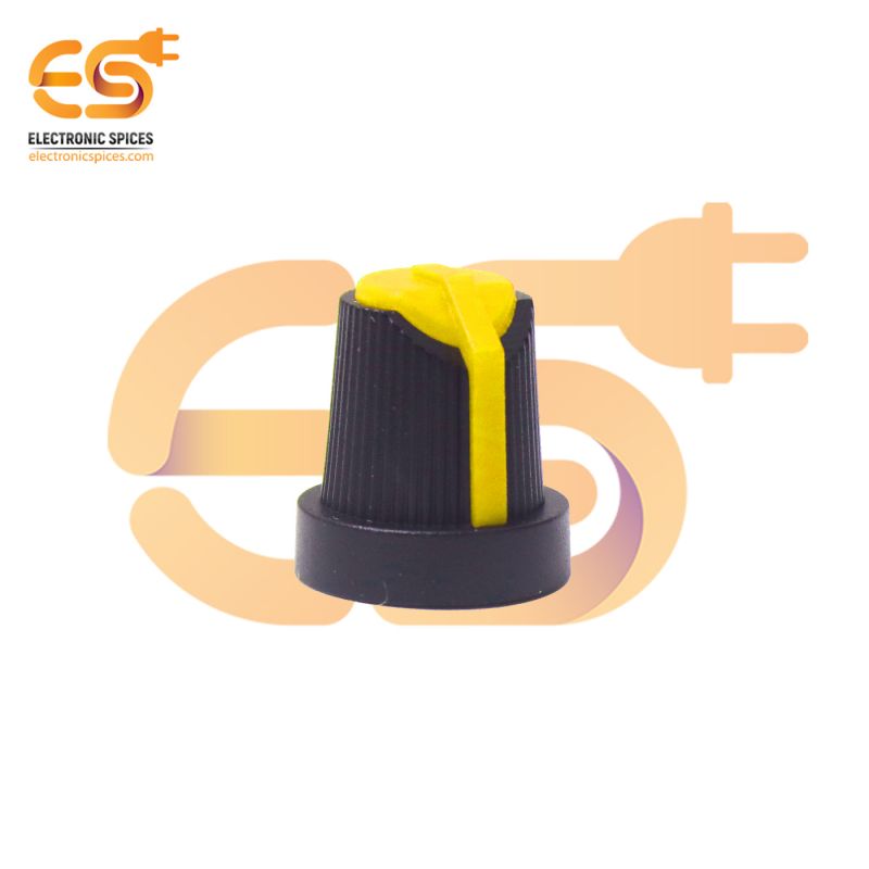 Yellow color Potentiometer knob Rotary switch caps pack of 20pcs
