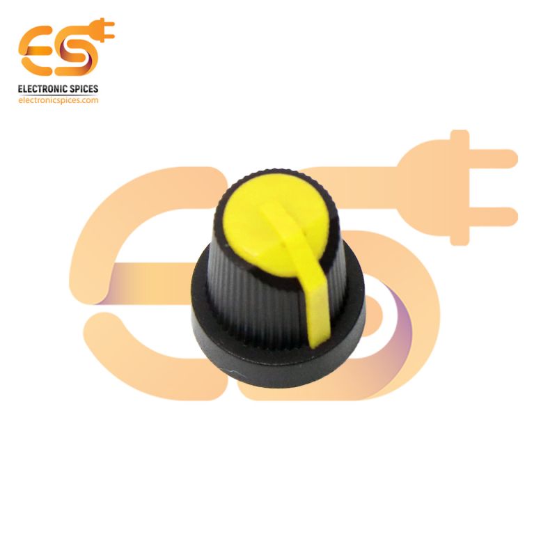 Yellow color Potentiometer knob Rotary switch caps pack of 50pcs