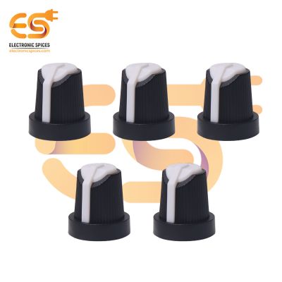 White color Potentiometer knob Rotary switch cap pack of 10pcs