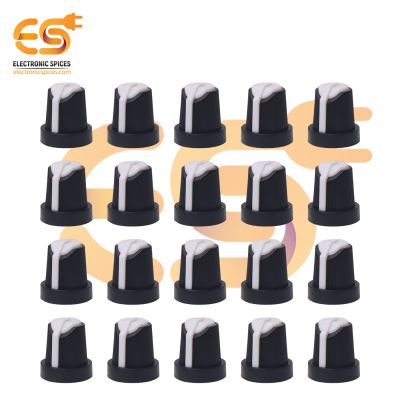 White color Potentiometer knob Rotary switch caps pack of 50pcs