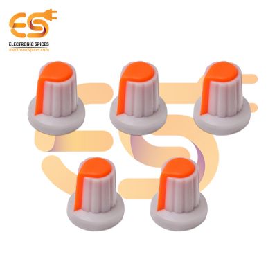 Orange color Potentiometer knob Rotary switch cap pack of 10pcs