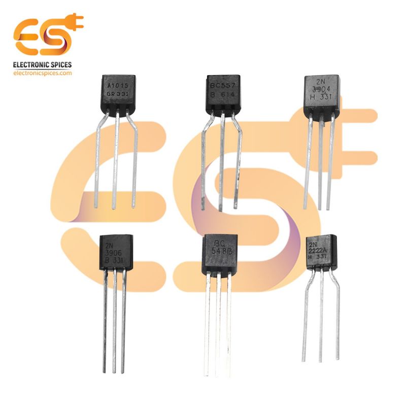 Transistors Combo of 6-NPN and PNP, (5 Pieces Each)