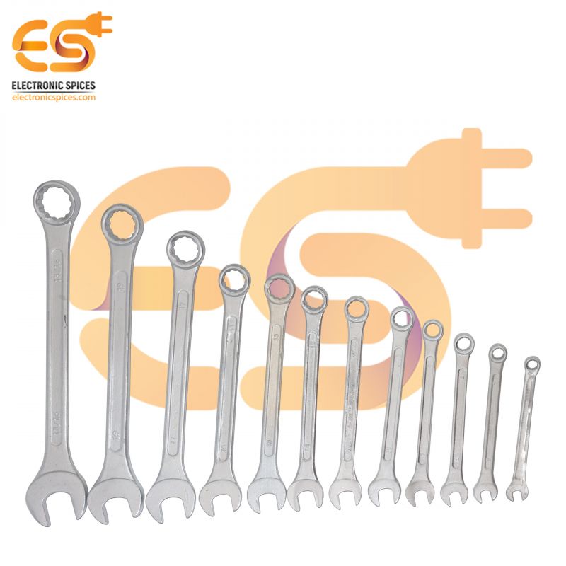 MADE IN INDIA Combination of Doe and Ring Spanner tool set of 12 pieces of 6 to 16