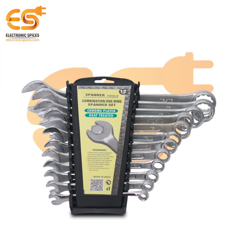 MADE IN INDIA Combination of Doe and Ring Spanner tool set of 12 pieces of 6 to 16