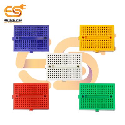 Combo of Multi color SYB-170 Mini solderless breadboard 170 points for prototype circuit pack of 5pcs