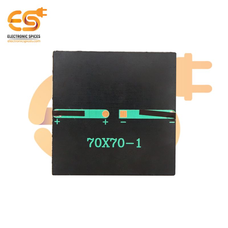 70mm x 70mm 6V 100mAh Square shape polycrystalline mini epoxy solar panels with wires attach pack of 10pcs