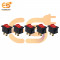 MADE IN INDIA 6A 250V AC red color 2 pin SPST small plastic rocker switch Copper pin pack of 5pcs