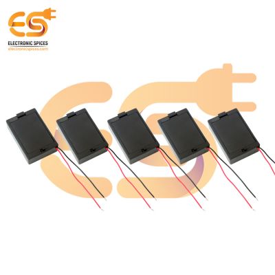 AA 3.7V 3 battery holder hard plastic front open cover case with on-off switch and wire pack of 10 (3.7V x 3 battery = 11.1Volt)