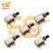 SPCO 0.5A 50V 6 pin L shape metal body panel mount plastic handle push switch pack of 5pcs