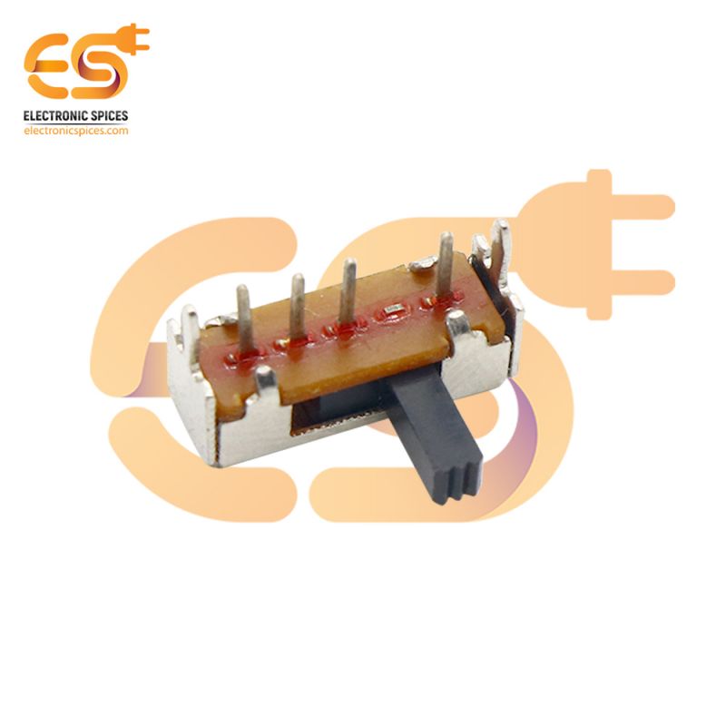 SK13D01 0.5A 50V SP3T 4 pin L shape metal body panel mount plastic handles slide switches pack of 100pcs