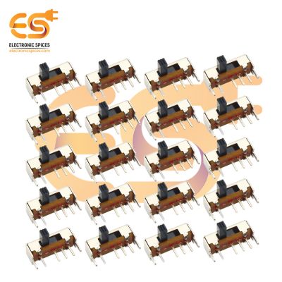 SK13D01 0.5A 50V SP3T 4 pin L shape metal body panel mount plastic handles slide switches pack of 100pcs