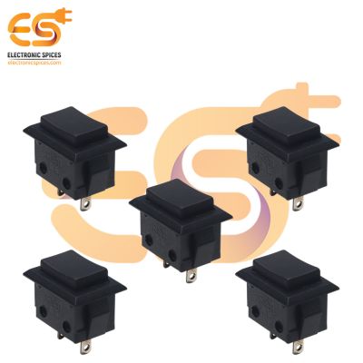 SPST momentary heavy duty rectangle shape Black color Push button switch pack of 5pcs
