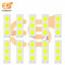 4V DC LED Hexagon shape High brightness LED Aluminum Yellow bead COB strip lights bulbs pack of 100pcs